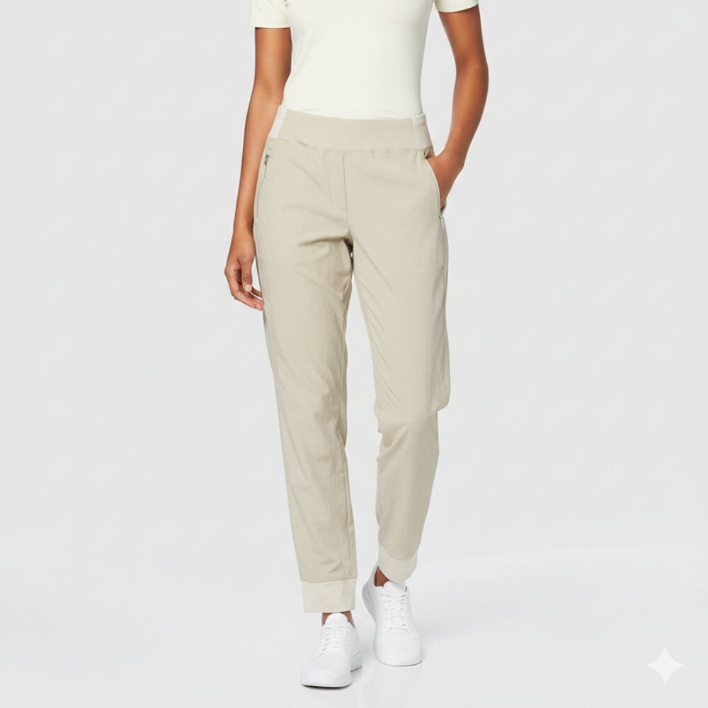 Athleta Tan Tapered Jogger Pants Size 10 - Travel & Activewear